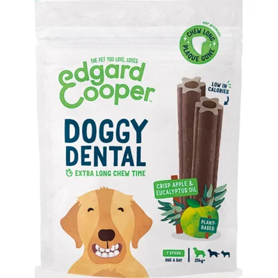 8x Edgard&Cooper Doggy Dental Sticks Appel - Eucalyptusolie
