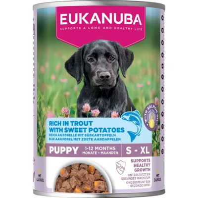 Eukanuba Life Care Dog Hondenvoer Nat Puppy Trout&Sweet Potaties 400 gr
