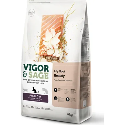 Vigor&Sage Kattenvoer Beauty Lily Root 4 kg