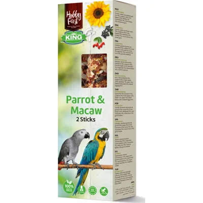 HobbyFirst King Sticks Papegaai&Ara's Fruit 180 gr