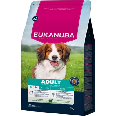 Eukanuba Adult Lam & Rijst Small/Medium 12 kg