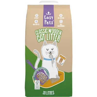 Easypets Classic Houtkorrels Kattenbakvulling - 2 x 20 liter