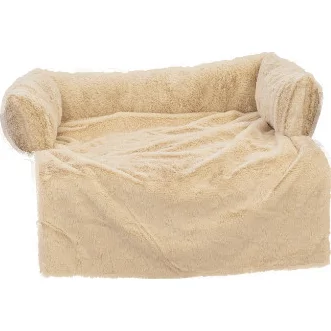 Brekz Berlin fleece bankkussen voor de hond beige Beige