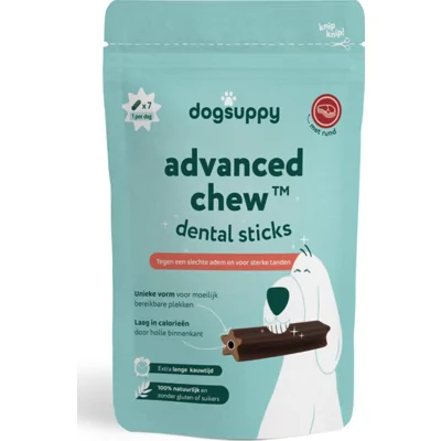 DogSuppy Hondensnack Advanced Chew Dental Sticks Rund 160 gr
