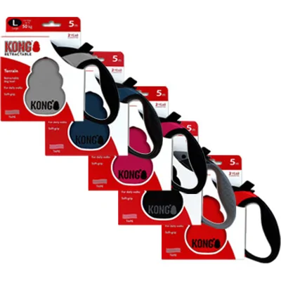 KONG Retractable Leash Terrain - M - Roze