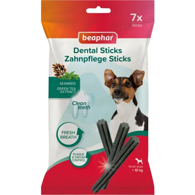 12x Beaphar Dental Sticks Hond <10kg 7 stuks