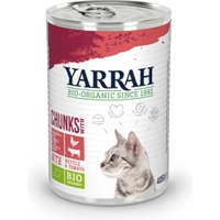 Yarrah natvoer kat blik chunks bio kip & rund 405gr