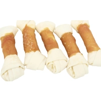 Buffelhuid knoopbeen met kip - 12,5 cm 1 x 5 stuks