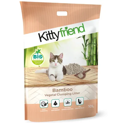 Kitty Friend Bamboo plantaardige kattenbakvulling 10 liter