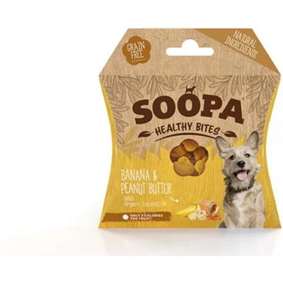 Soopa Bites met banaan & pindakaassmaak hondensnack (50 gram) Per 3
