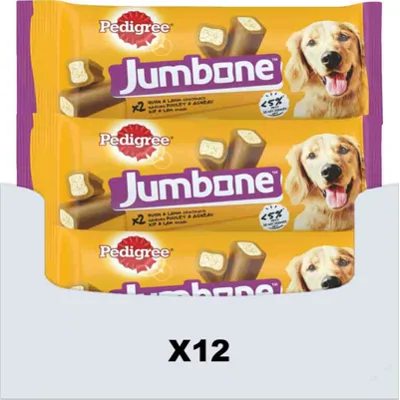 12x Pedigree Jumbone Hondensnacks Medium Kip&Lam