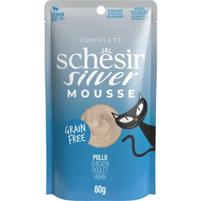 12x Schesir Silver Kat Mousse Kip 80 gr