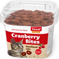 6x Sanal Kat Bites Cranberries - Kip 75 gr