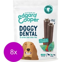 8x Edgard&Cooper Doggy Dental Sticks Medium Aardbei - Frisse Muntolie