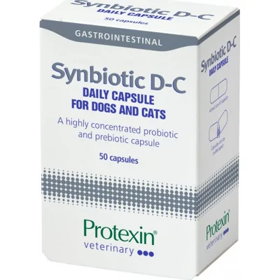 Protexin Synbiotic D-C capsules probiotica supplement voor hond en kat 50 stuks
