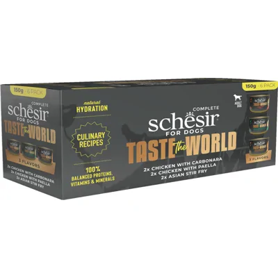 Schesir Taste The World Hond Variatie-Pack 6 x 150 gr