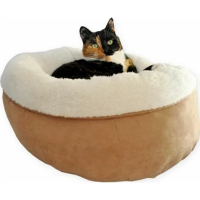 Afp Lambswool Donut Bed Tan 45 x 45 x 25 cm
