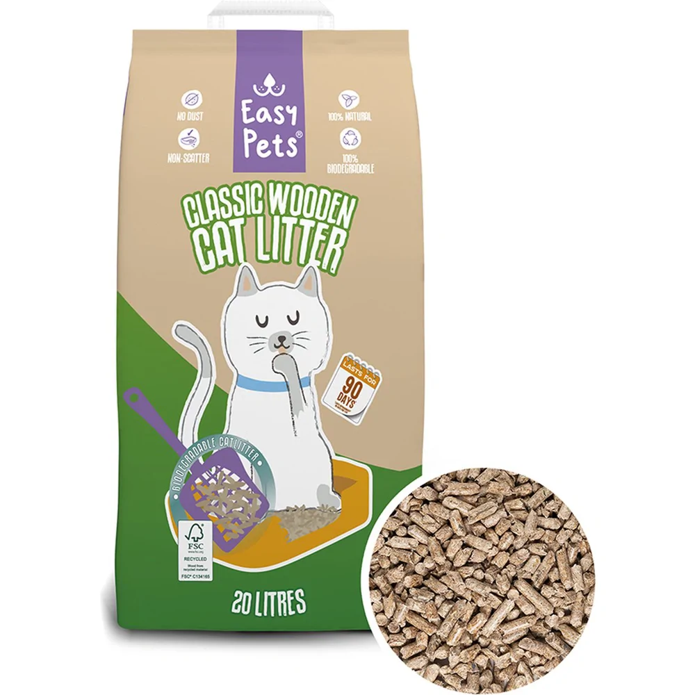 Easypets Classic Houtkorrels Kattenbakvulling - 20 liter