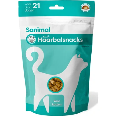 Sanimal Kattensnack Anti-Haarbal 65 gr