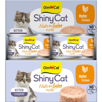 24x GimCat ShinyCat Kitten Jelly Kip 70 gr