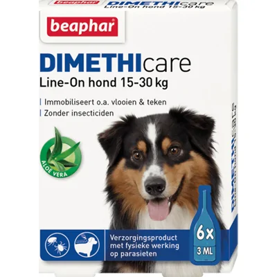 Beaphar Dimethicare Line-On Hond 15-30kg - 6 pip