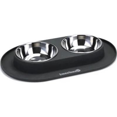 Beeztees siliconen dinerset hond antraciet 40x24cm