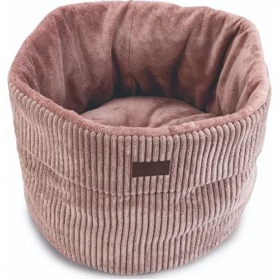 Designed By Lotte kattenmand Ribbed roze 50x50x35cm