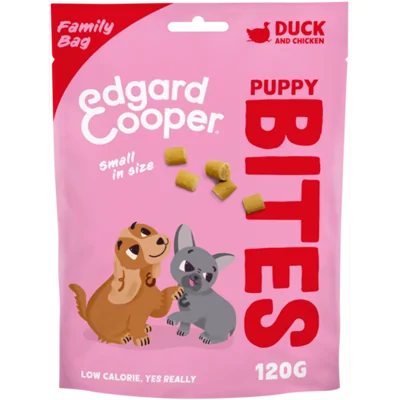 Edgard & Cooper Bites Small Puppy Eend&Kip hondensnacks 120 gram
