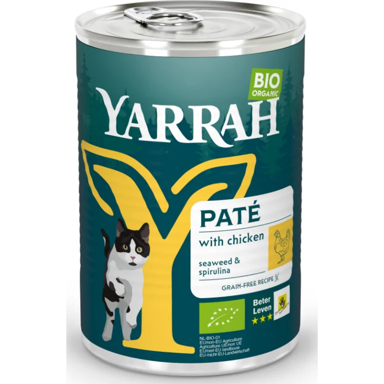Yarrah natvoer kat blik pate bio kip 400gr