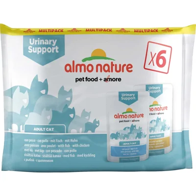 Almo Nature Urinary Help multipack met vis en kip natvoer kat (70 g) 2 x (6 x 70 g)