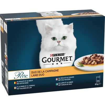 Purina Gourmet Perle Land Duo natvoer kat (12x85 g) 12 x 85 g