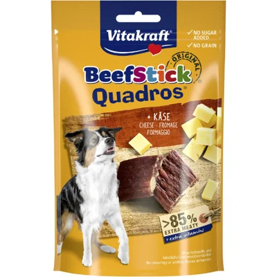 Vitakraft Beefstick Quadros met kaas hondensnack (70 g) 2 verpakkingen