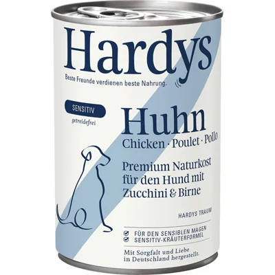 Hardys Sensitiv kip met courgette en peer natvoer hond 12 x 800 g