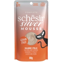 12x Schesir Silver Kat Mousse Zalm 80 gr