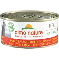 48x Almo Nature HFC Natural Kattenvoer Nat Blikje Kip&Garnaal 70 gr