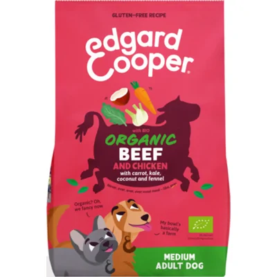 4x Edgard&Cooper Hondenvoer Bio Rund - Bio Kip 2,5 kg