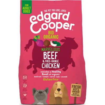 6x Edgard&Cooper Hondenvoer Bio Rund - Bio Kip 700 gr
