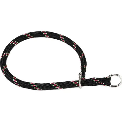 Beeztees Halsband Hond - Rond - Nylon - Zwart - 45 cm x 8 mm