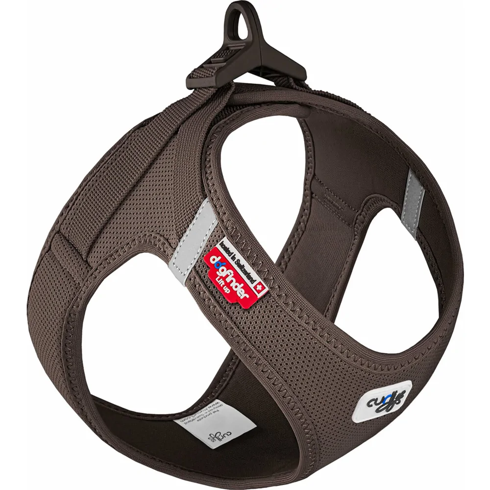 Curli Vest Harness Clasp Air-Mesh - Bruin - S