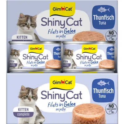 24x GimCat ShinyCat Kitten Jelly Tonijn 70 gr