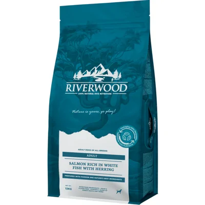 Riverwood Adult Hondenvoer - Zalm & Witvis met Haring - 12 kg