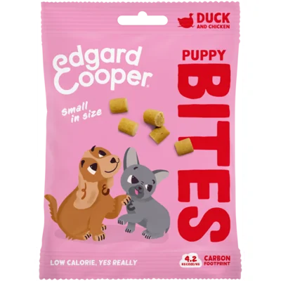 Edgard & Cooper Bites Small Puppy Eend&Kip hondensnacks 50 gram