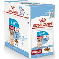 Royal Canin Medium natvoer voor puppy zakjes 10x140gr