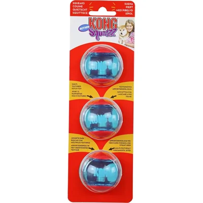 Kong Squeezz Action hondenspeeltje klein - 3 stuks Per set