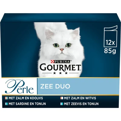 Purina Gourmet Perle Zee Duo natvoer kat (12x85 g) 12 x 85 g