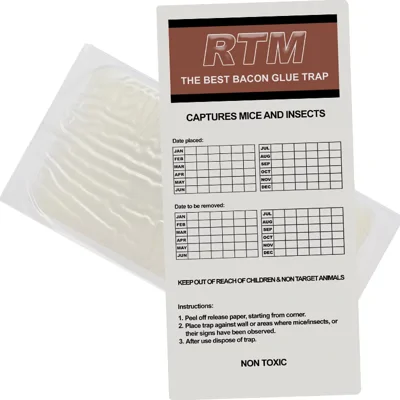 Muizen Lijmplanken Trapper RTM Bacon (10 Stuks) Tegen Muizen - Kant en klaar - Inclusief bacon lokstof - Sterke lijmlaag