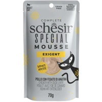 12x Schesir Special Cat Mousse Exigent Kip&Eendenlever 70 gr
