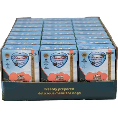 24x Renske Vers Graanvrij Tetra Hondenvoer Nat Zalm 185 gr