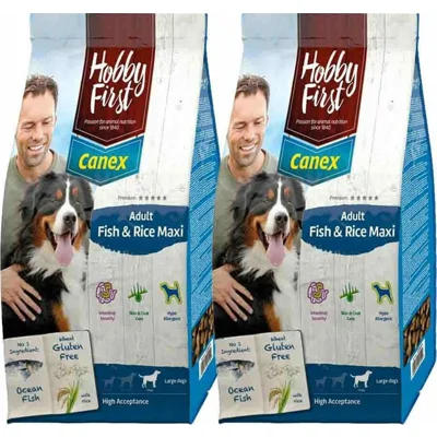 2x HobbyFirst Canex Adult Vis - Rijst Maxi 12 kg