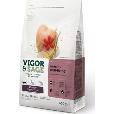 Vigor&Sage Kattenvoer Kitten Well-Being Wolfberry 400 gr